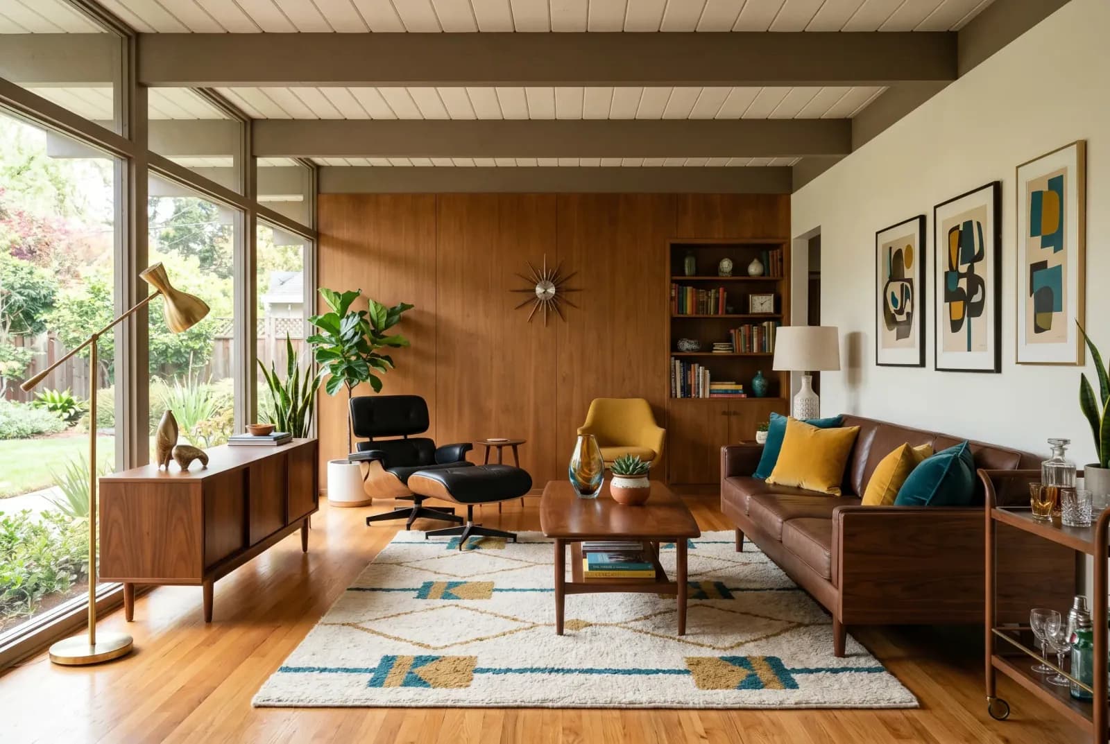 Mid-century living room style example